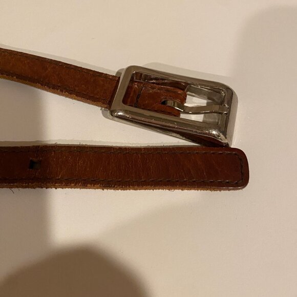 Vintage Leather & Metal Chain‎ Equestrian Belt Adjustable 35–40\